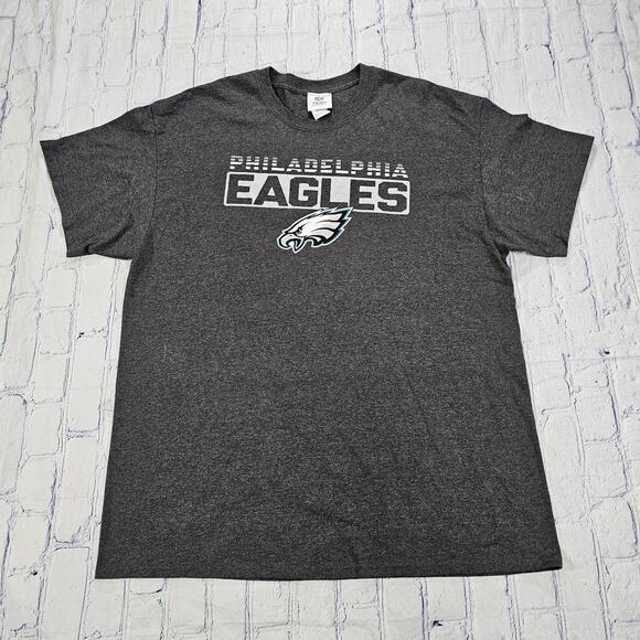 Philadelphia Eagles MENS SIZE XL NFL Team Apparel Short Sleeve Shirt Gray - Picture 1 of 9